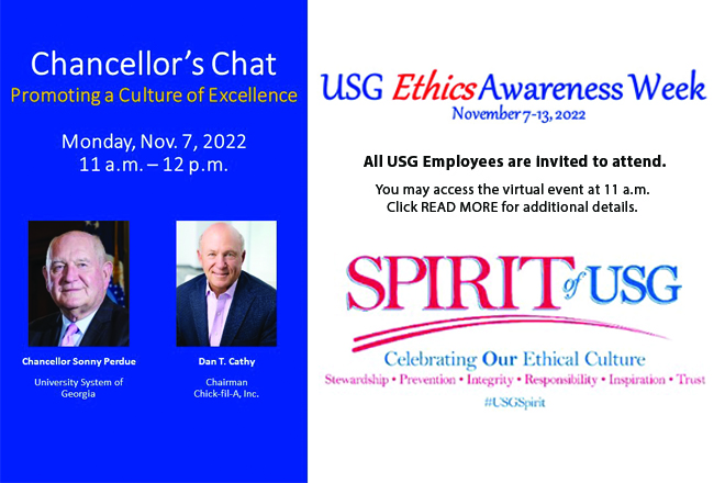 Image for Ethics Awareness Week Kick-Off Event with Chancellor Perdue at 11 a.m., Today
