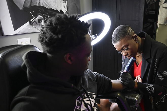 Image for Artistic alumna: The first Black woman to open tattoo studio in Milly 