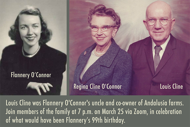 Image for Let's celebrate Flannery O'Connor's 99th birthday at Andalusia and "A night about Louis" via Zoom