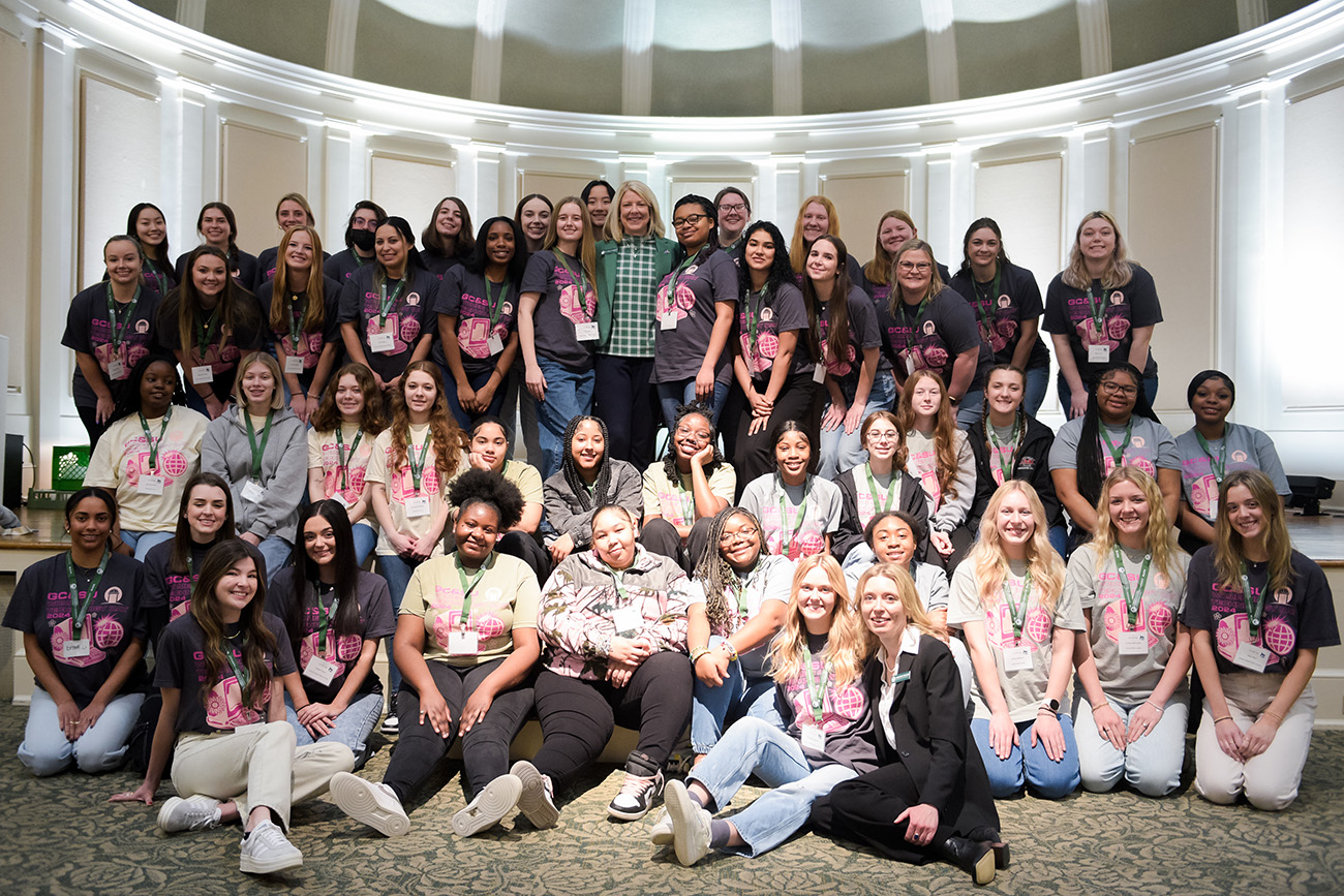 Some Grace Hopper attendees led GCSU Women in Technology Day.