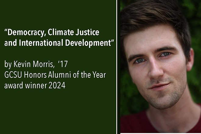 Image for Honors alumnus to speak on Democracy, Climate Justice and International Development