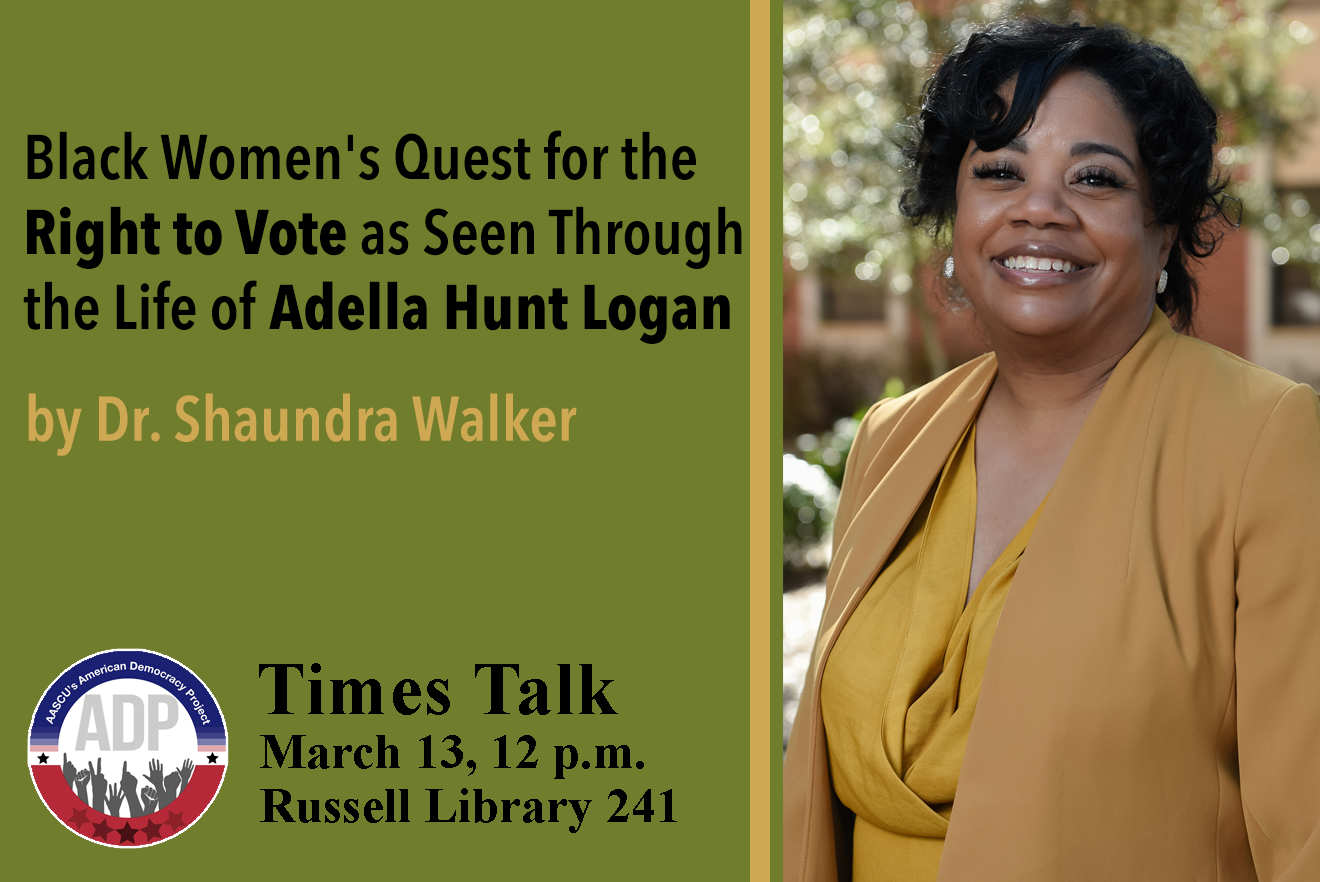 Image for Times Talk with Dr. Shaundra Walker on "Black Women's Quest for the Right to Vote"