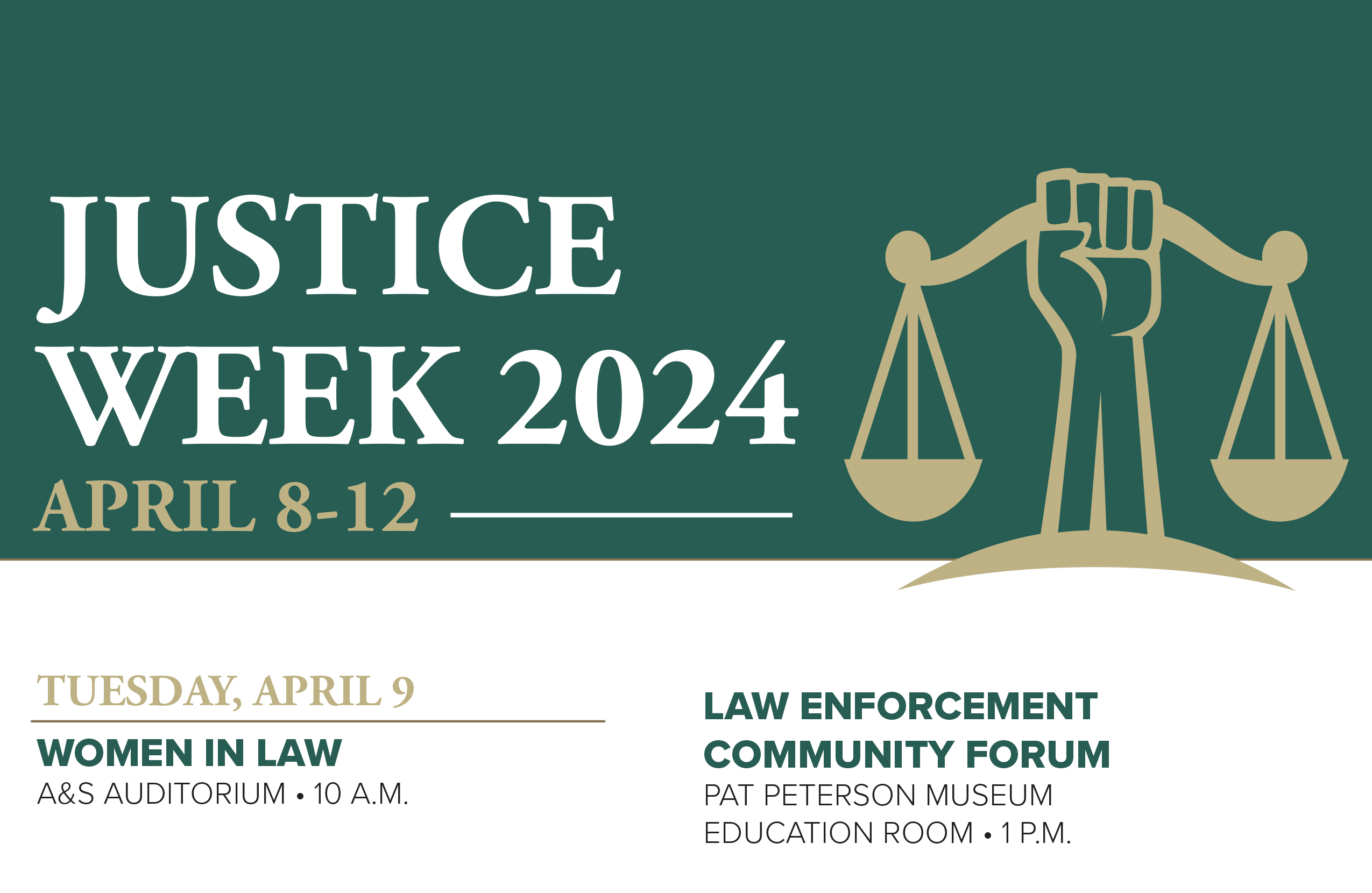 Image for Dept. of Government & Sociology presents Justice Week 2024