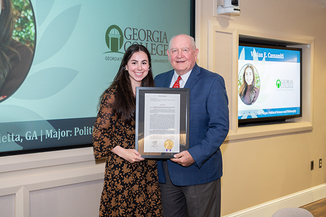 Image for Recent alumna recognized by USG Chancellor at Academic Recognition Day