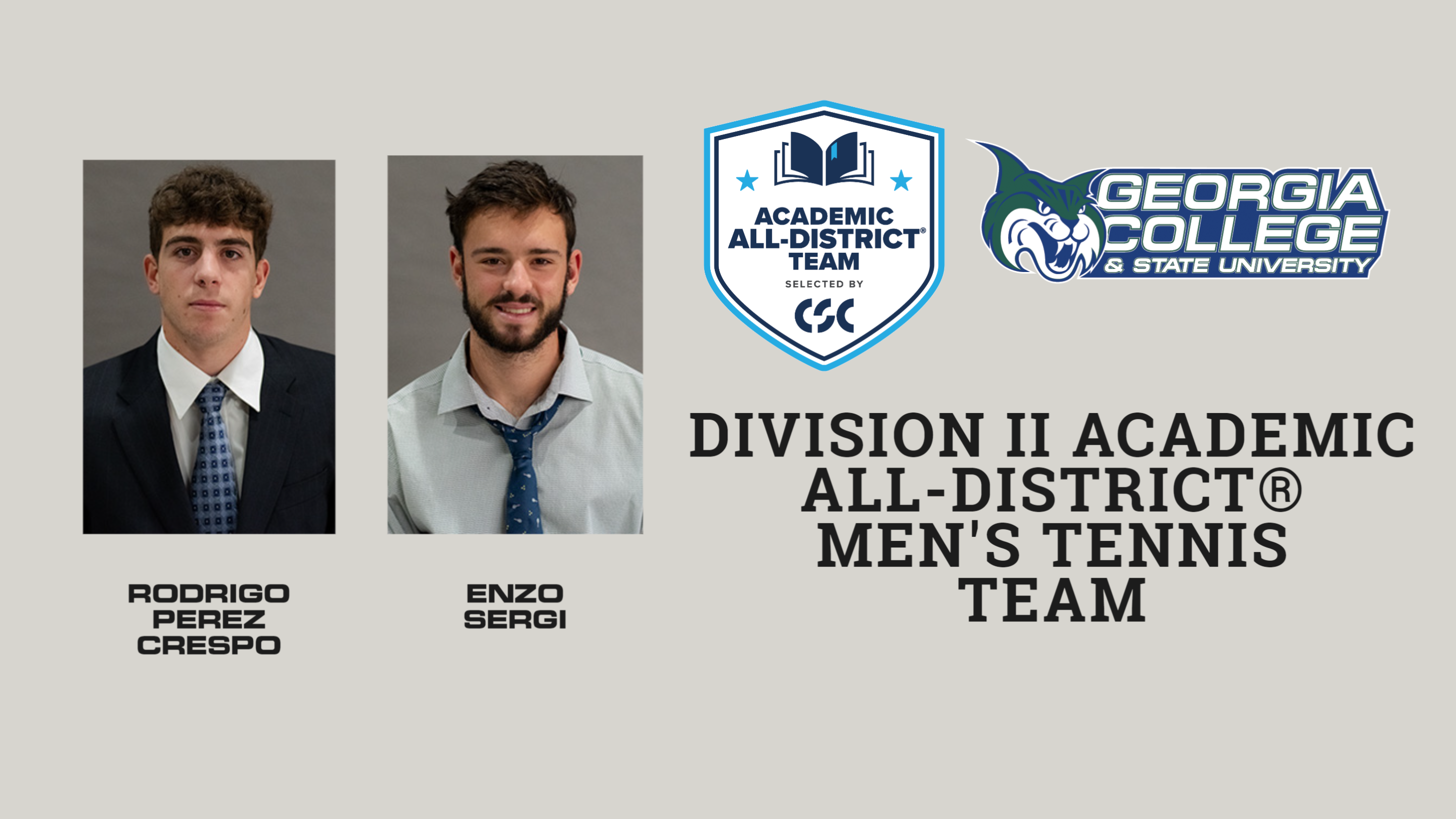 CSC Division II Men's Tennis Academic All-District