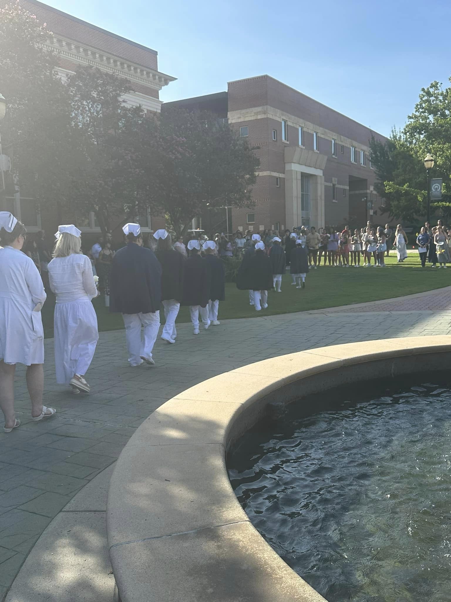 The Order of The White Rose Nurse Honor Guard attended the memorial service for GCSU nursing student Alexis Gunter, who passed away in June.