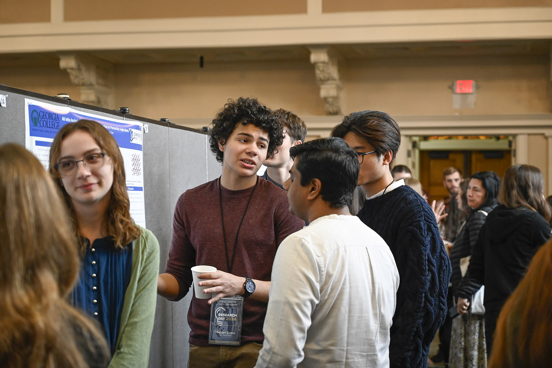 Students present during GCSU's annual Research Day.