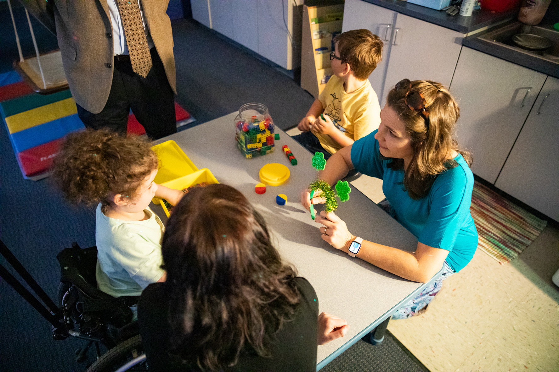 Holly Witcher with her students.