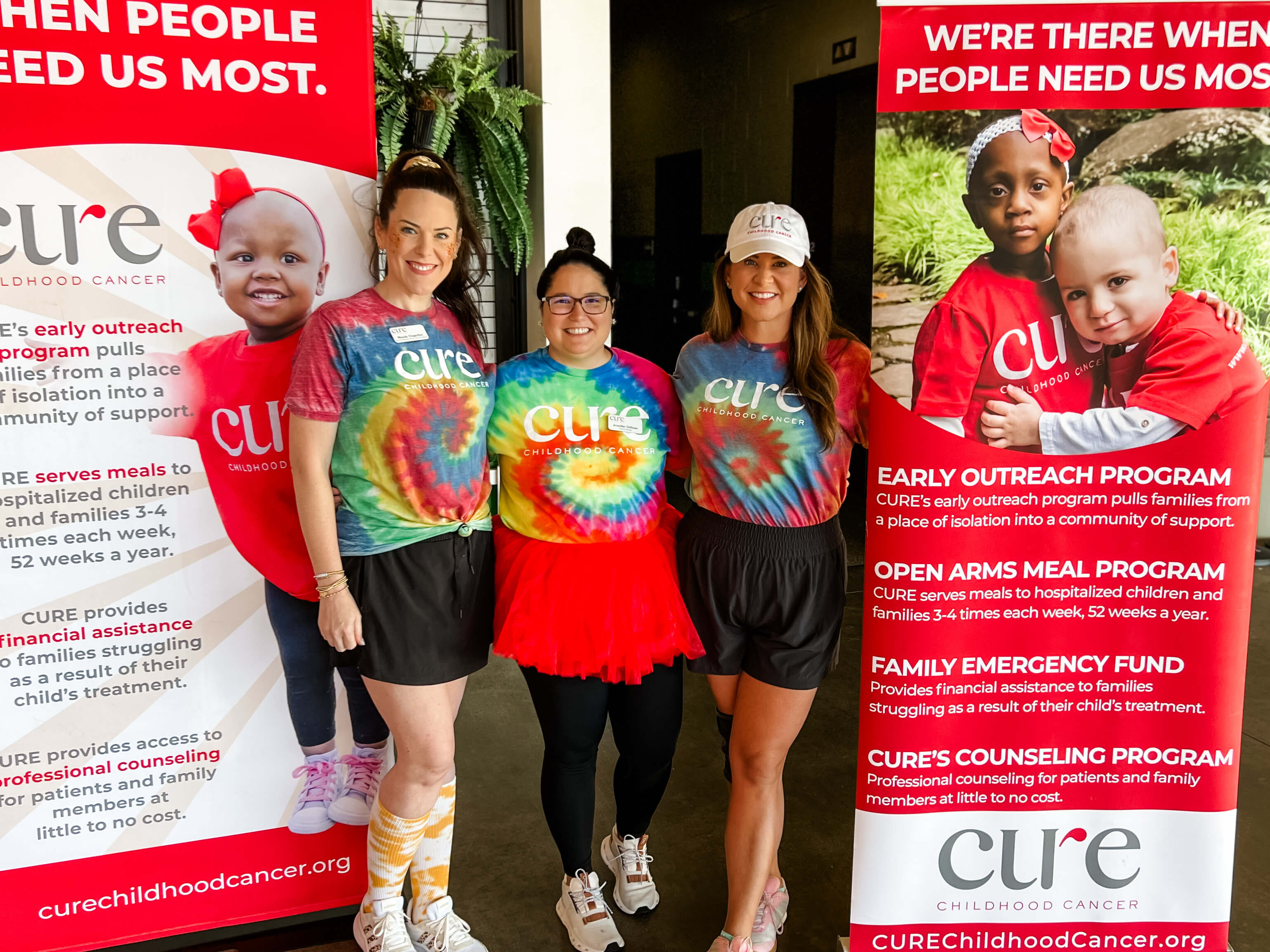 From left: Mandy FIngerhut, Jennifer Gilliam and Diva Hicks at a fundraising event. (Photo courtesy of CURE.)