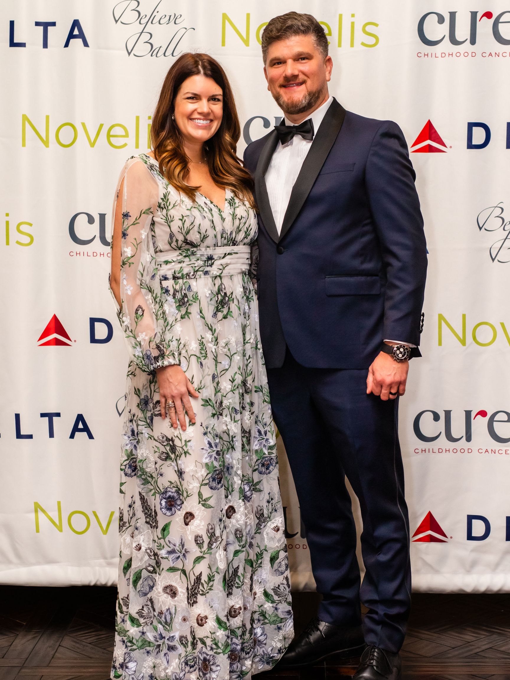 Meredith Colbert Bach, left, and her husband Alex at the 2022 Believe Ball. (Photo courtesy of CURE.)