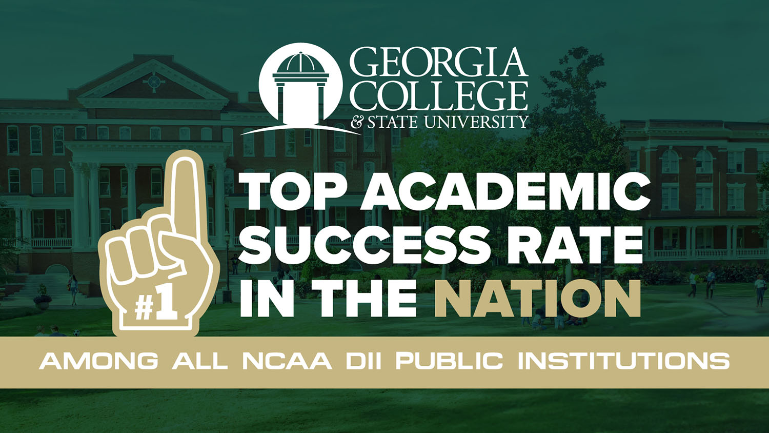 Image for Georgia College Tops Nation in Academic Success Rate Among NCAA DII Public Schools for Fourth Straight Year