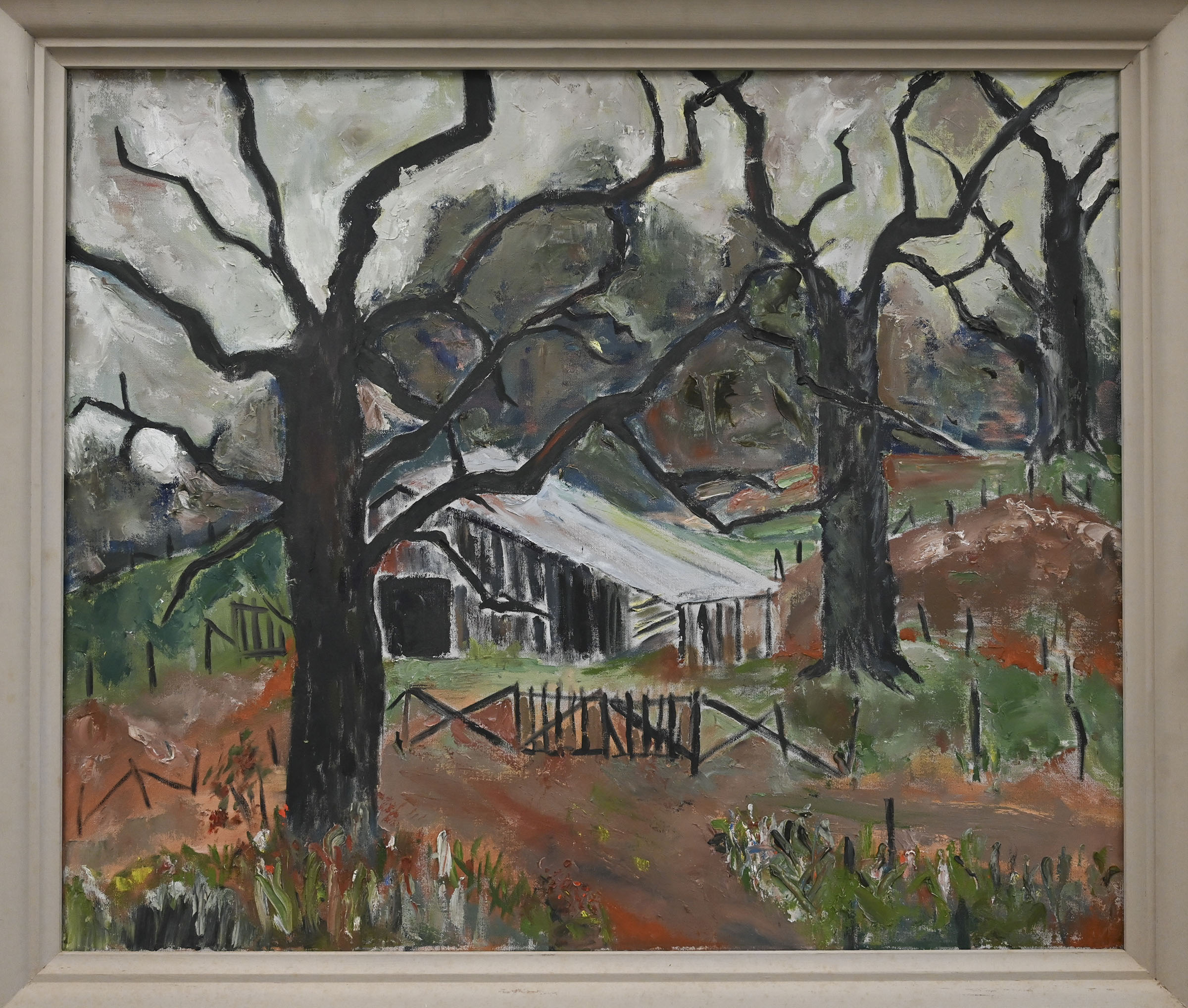 Flannery Painting of a bard on Andalusia Farm