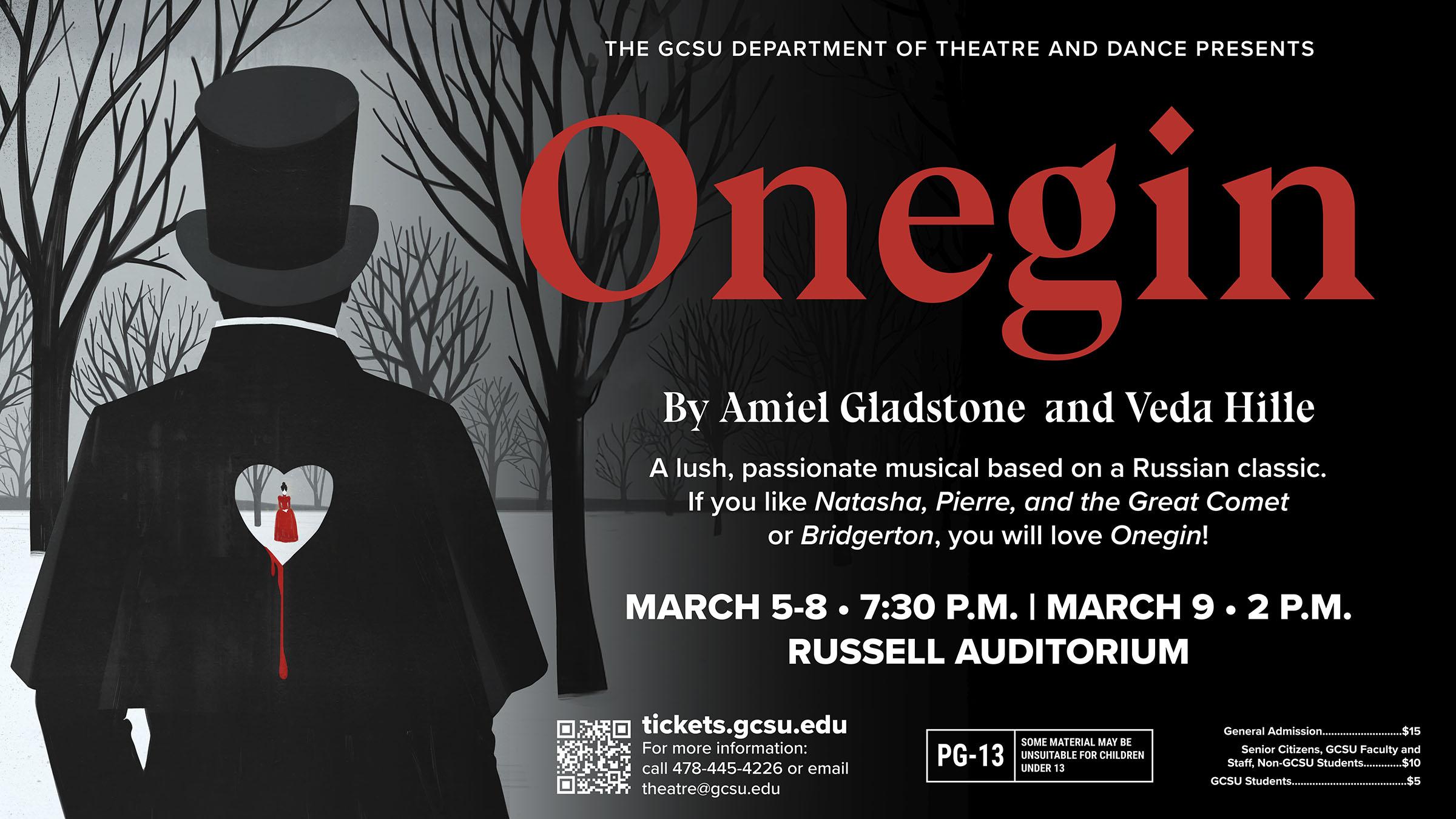 Image for "Onegin" Presented by the Department of Theatre & Dance