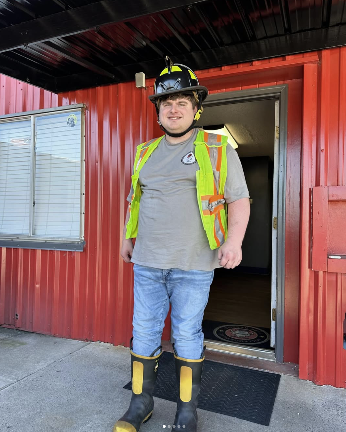 The GC THRIVE program's first graduate, Spencer Kirkley, interned with the Milledgeville Fire Department. (Photo: GC THRIVE)