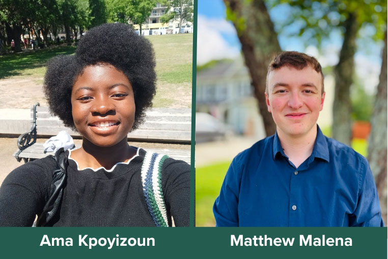 Critical Language Scholarship awardees Ama Kpoyizoun and Matthew Malena