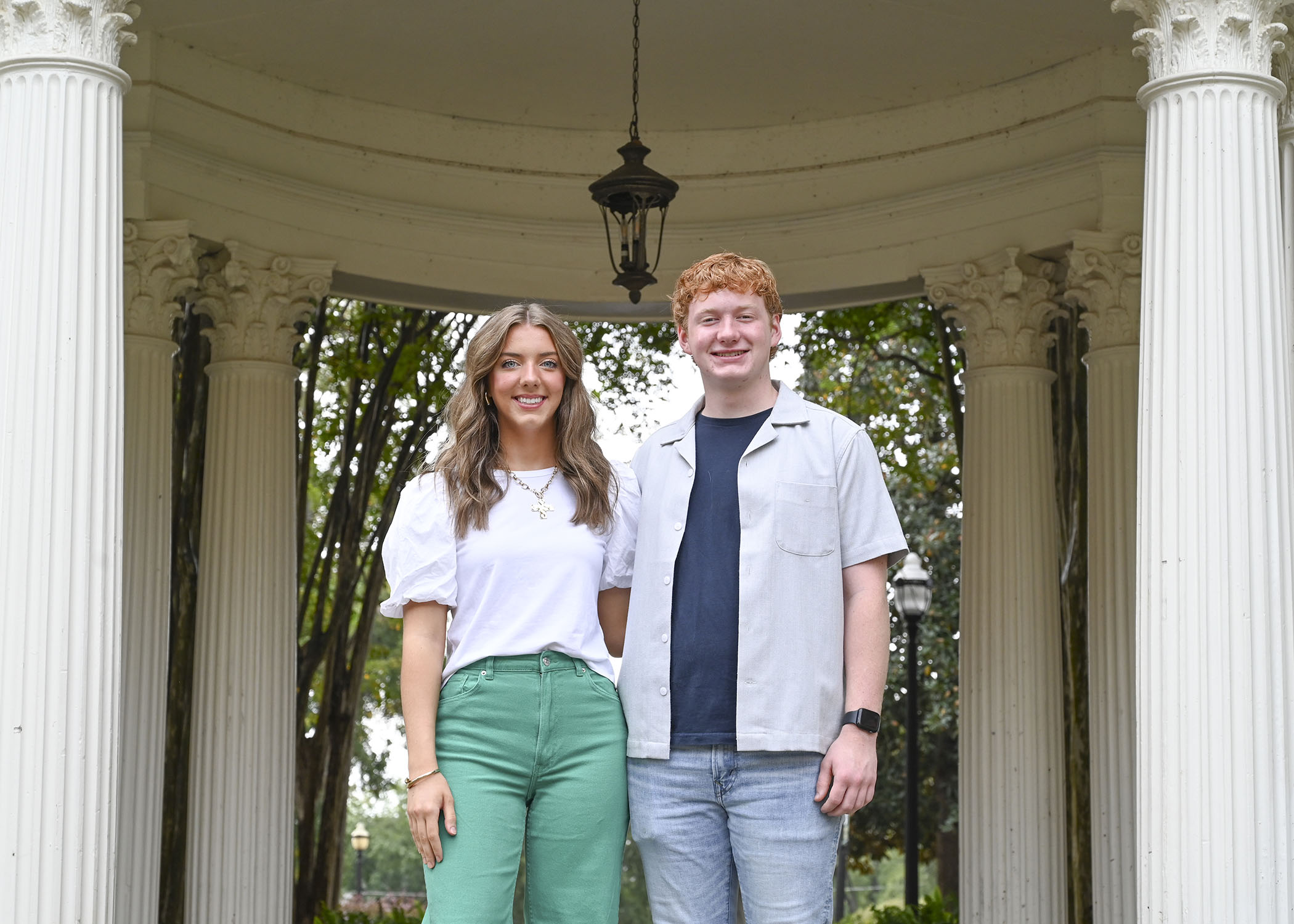Ellie Denny is a junior and brother Mack Denny is a first-year management information systems major. (Photo: Anna Gay Leavitt)