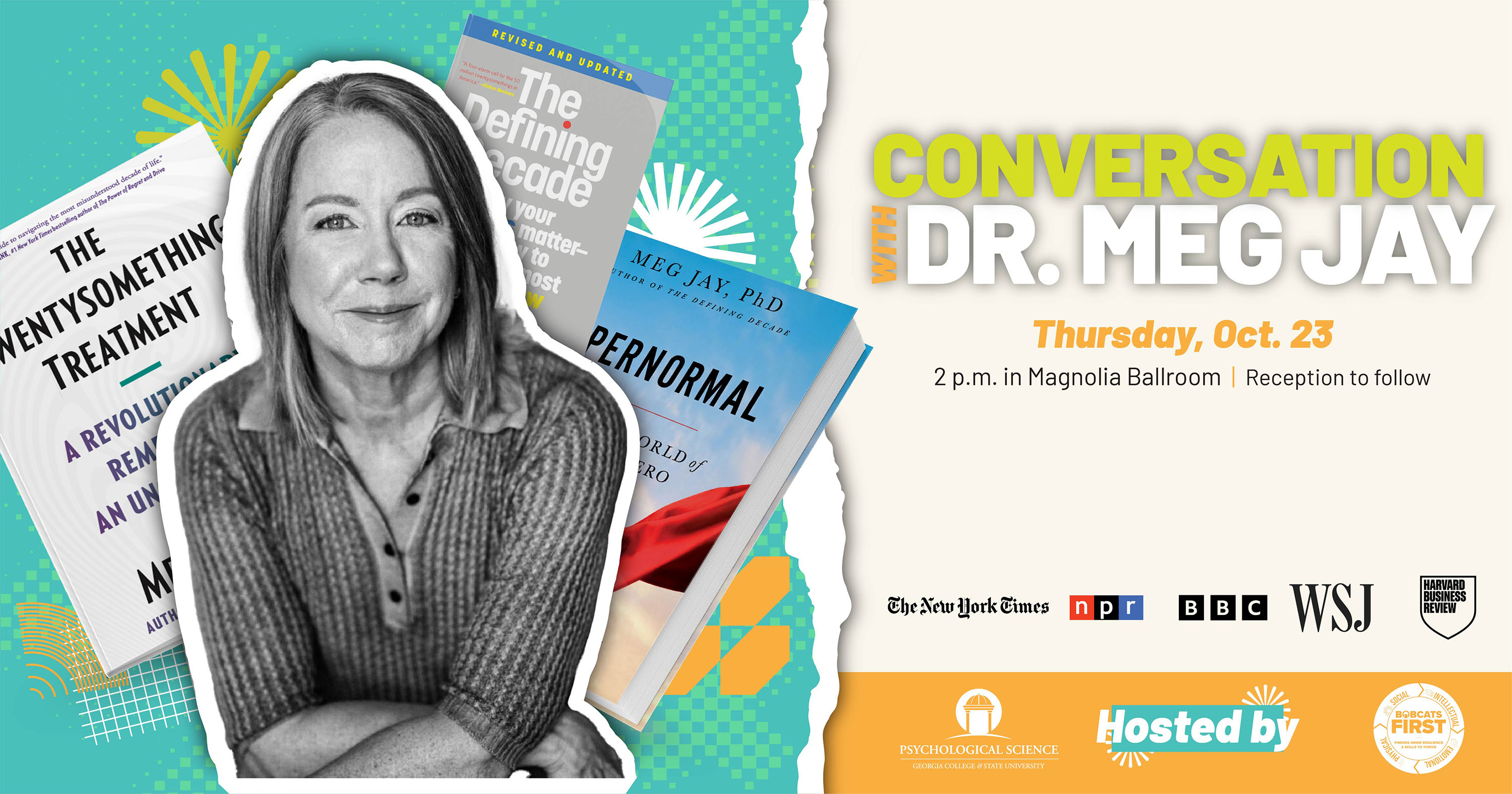 Image for Conversation with Dr. Meg Jay - Thursday, Oct. 23