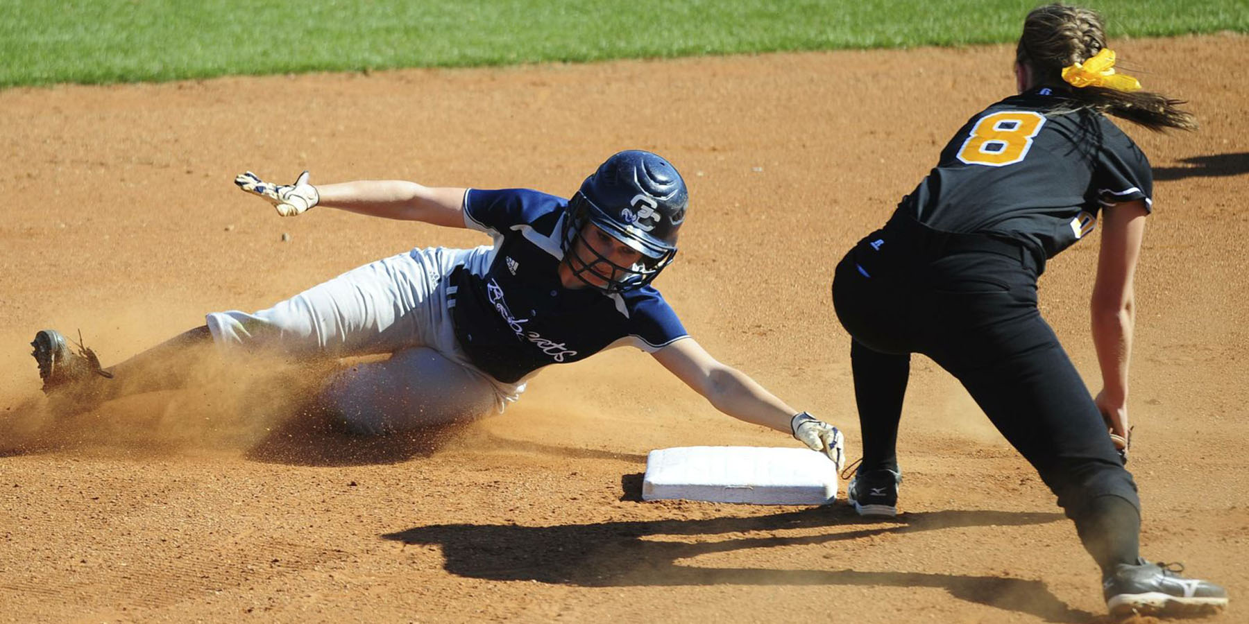 Whitney Okvist Pape is the all-time record holder for stolen bases for both GCSU and the Peach Belt. (Photo: GCSU Athletics)