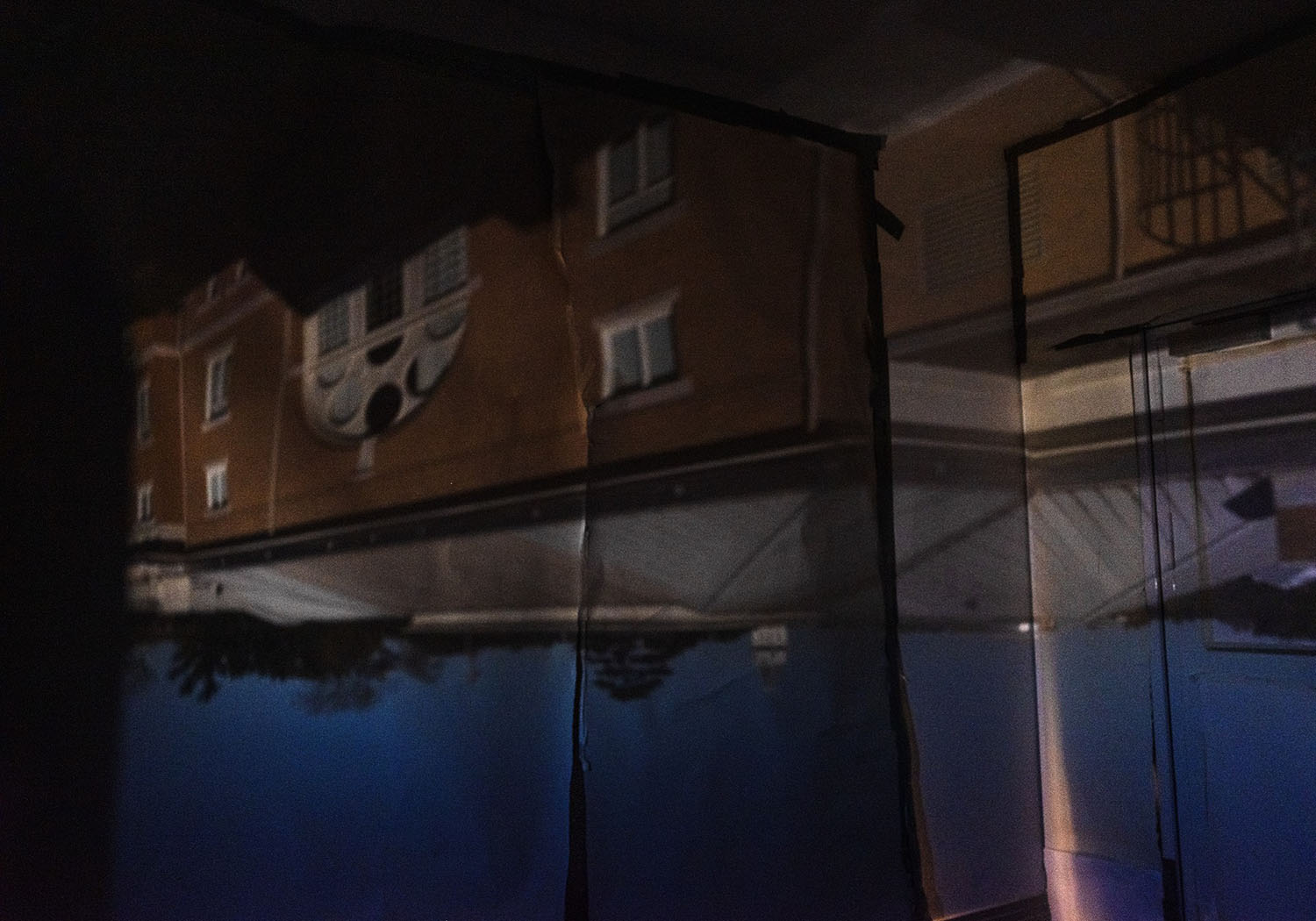 Cook and Johnson's camera obscura demonstration projected an inverted image of the Magnolia building. (Photo: Seth Cook)
