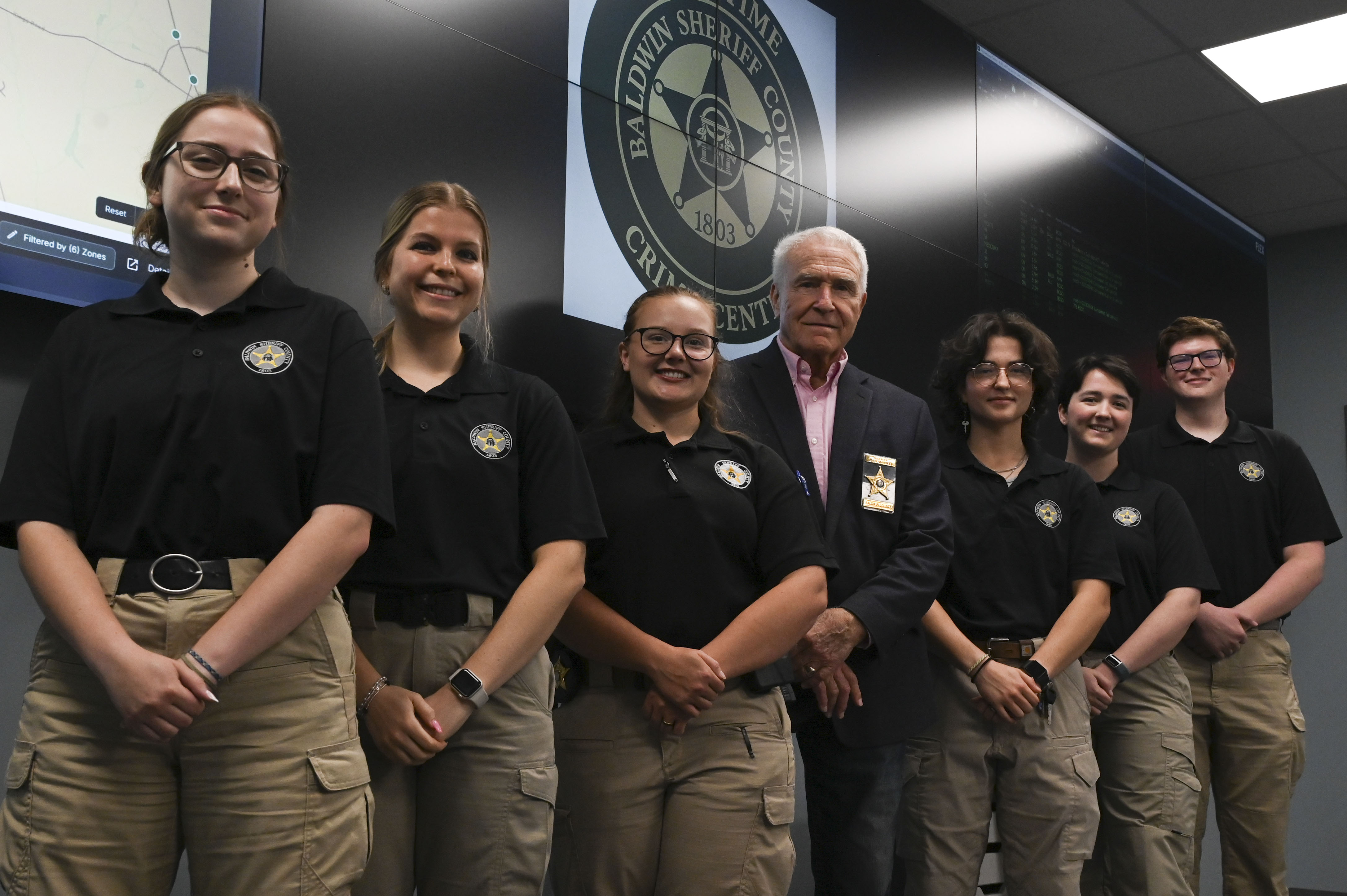 Image for Behind the badge: Sheriff Bill Massee (’70) recruits GCSU students and alumni to staff Baldwin's Real Time Crime Center