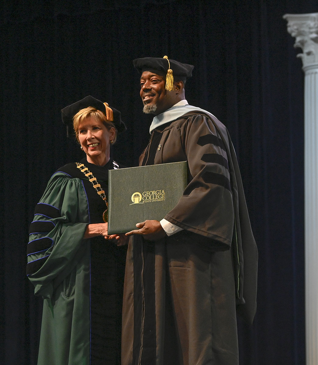 In 2023, Daymond Ray Jr. was one of the first two people to earn a doctorate in curriculum and instruction from GCSU. (Photo: Anna Gay Leavitt)