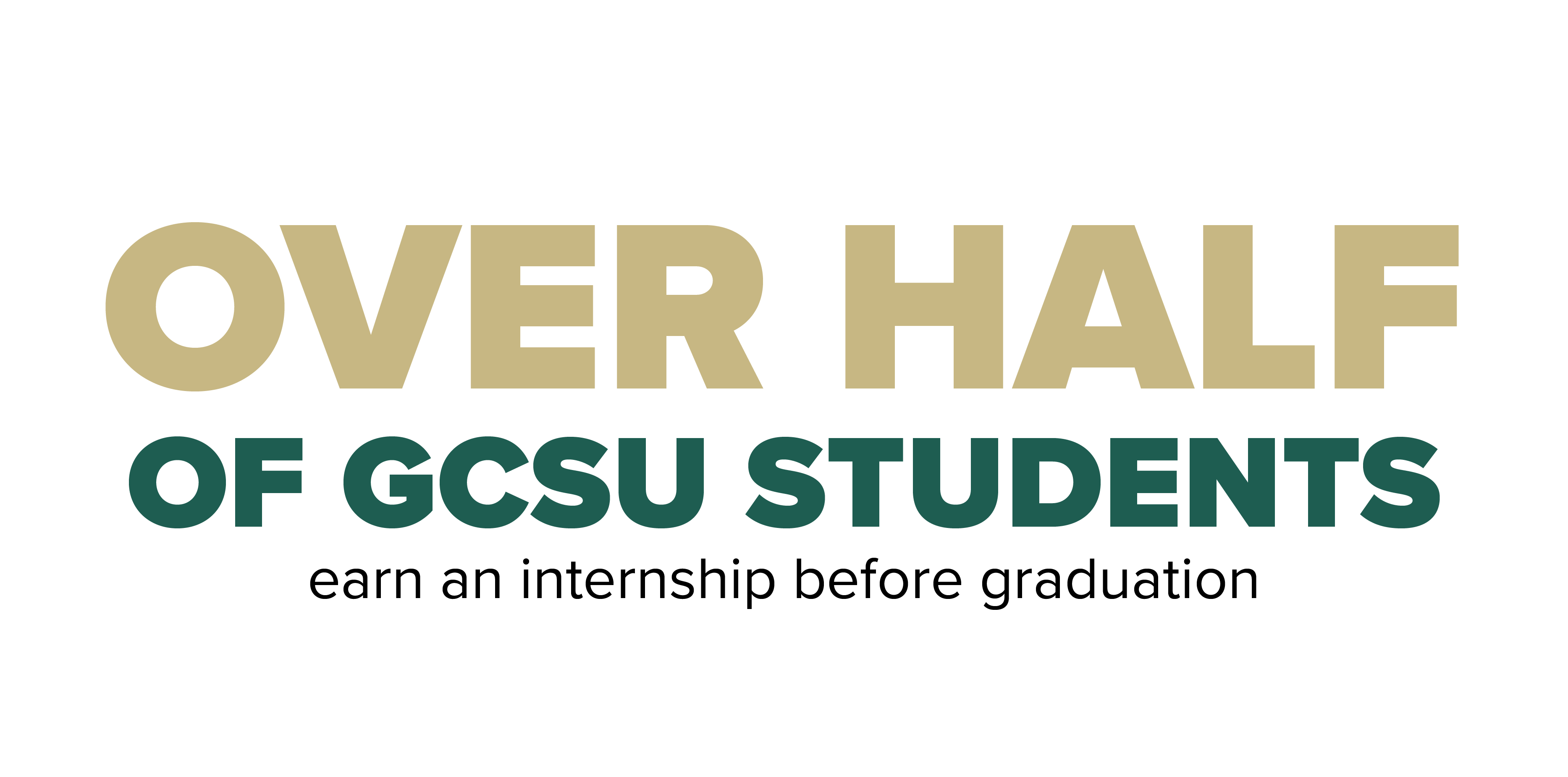 Over half of GCSU students earn an internship before graduation