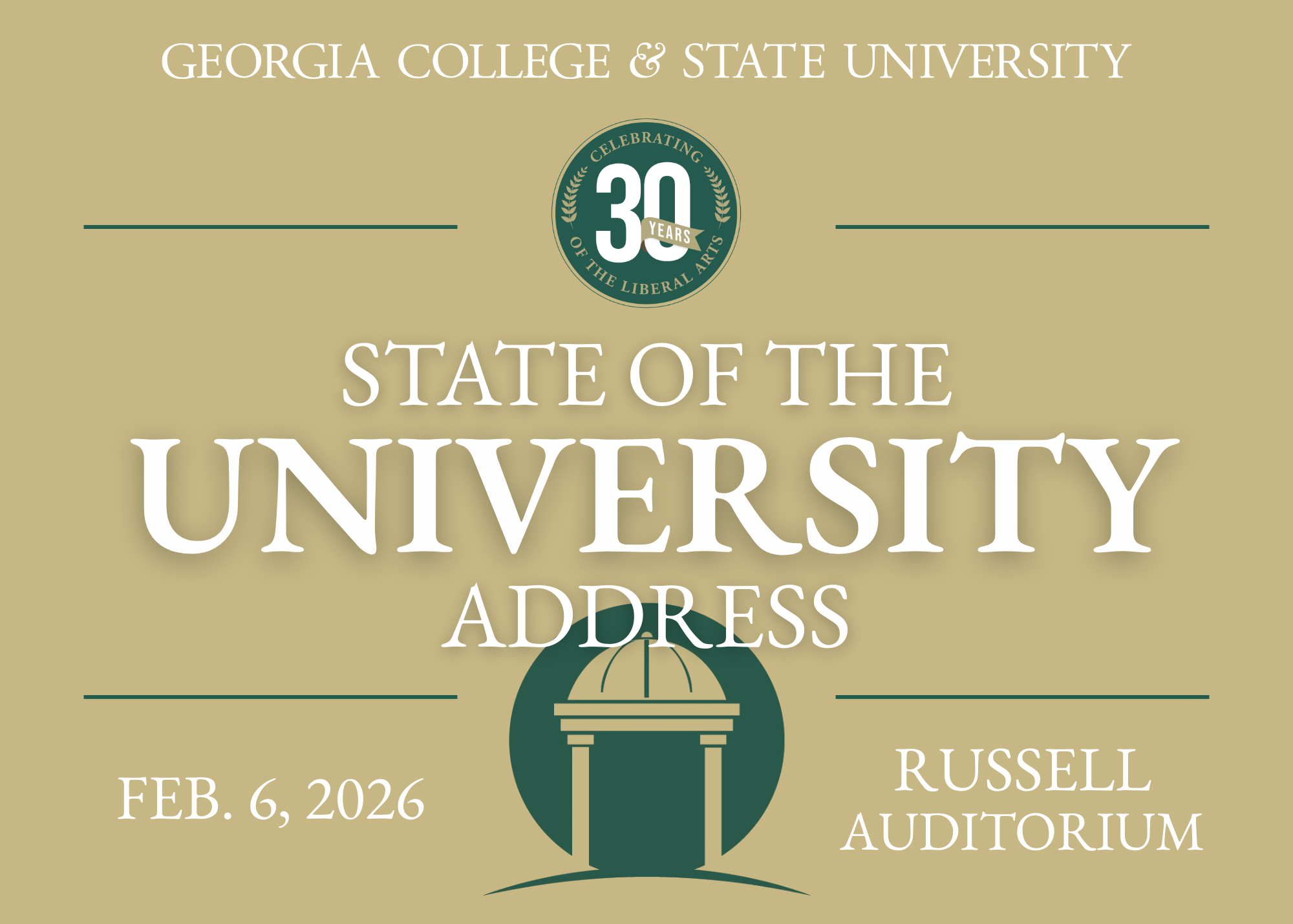 SOTU 2026 graphic in green and gold