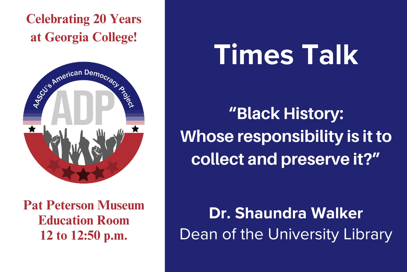 Image for Times Talk today - "Black History: Whose responsibility is it to collect and preserve it?"
