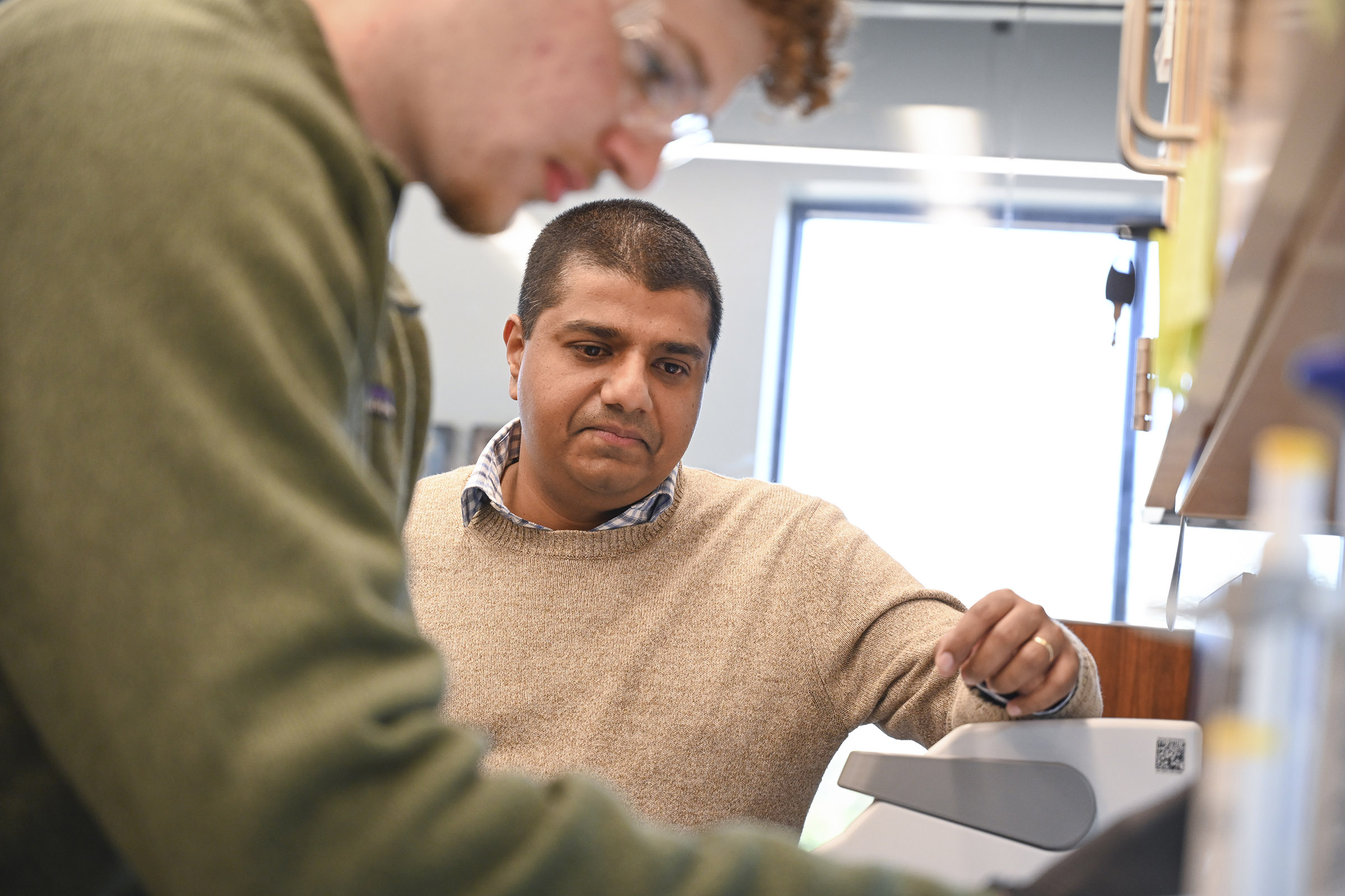 Sengupta and Wirth in the lab