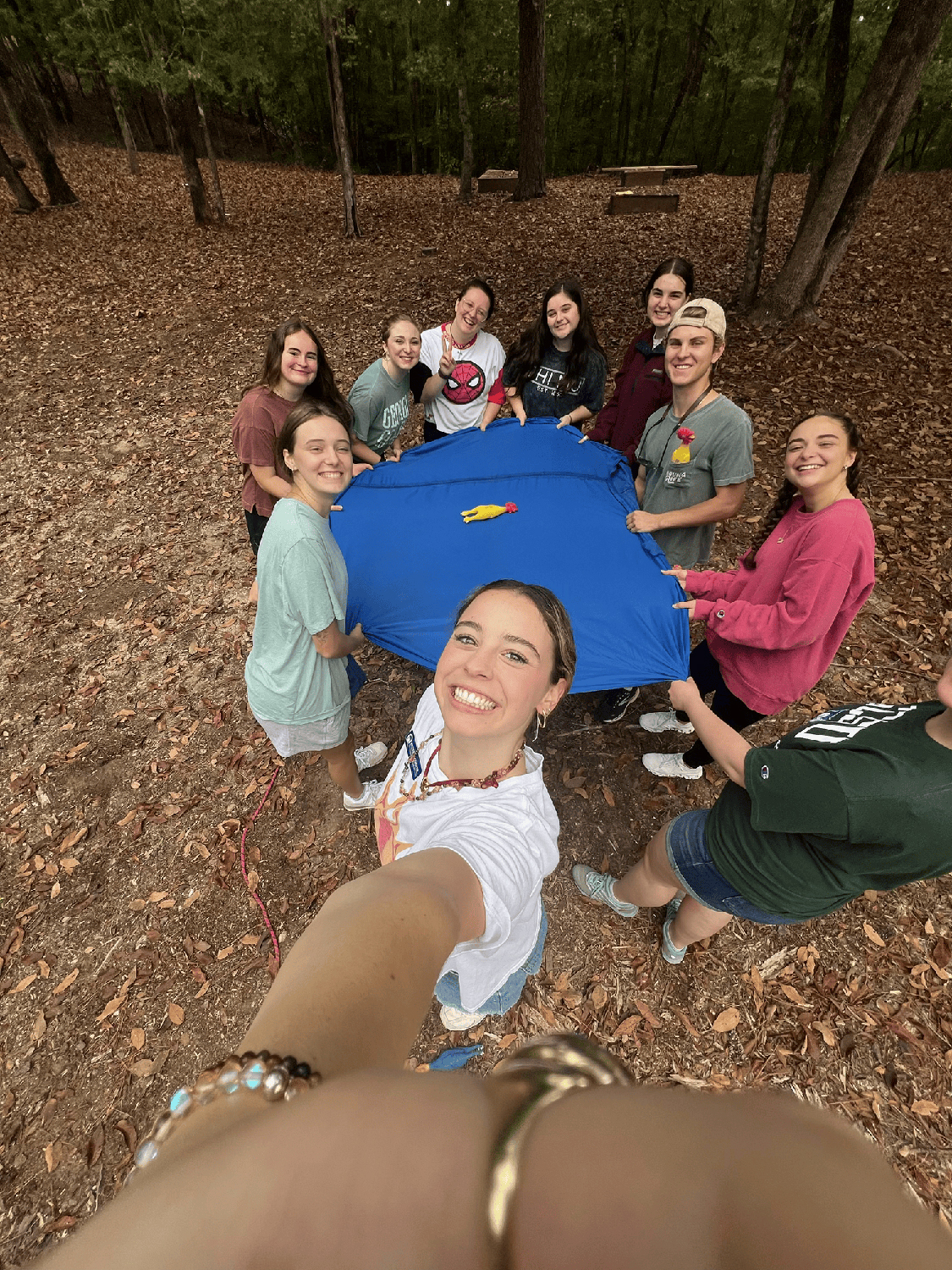 First-year Leadership Academy students participate in a team-building workshop. (Photo: Kathryn Cooper)