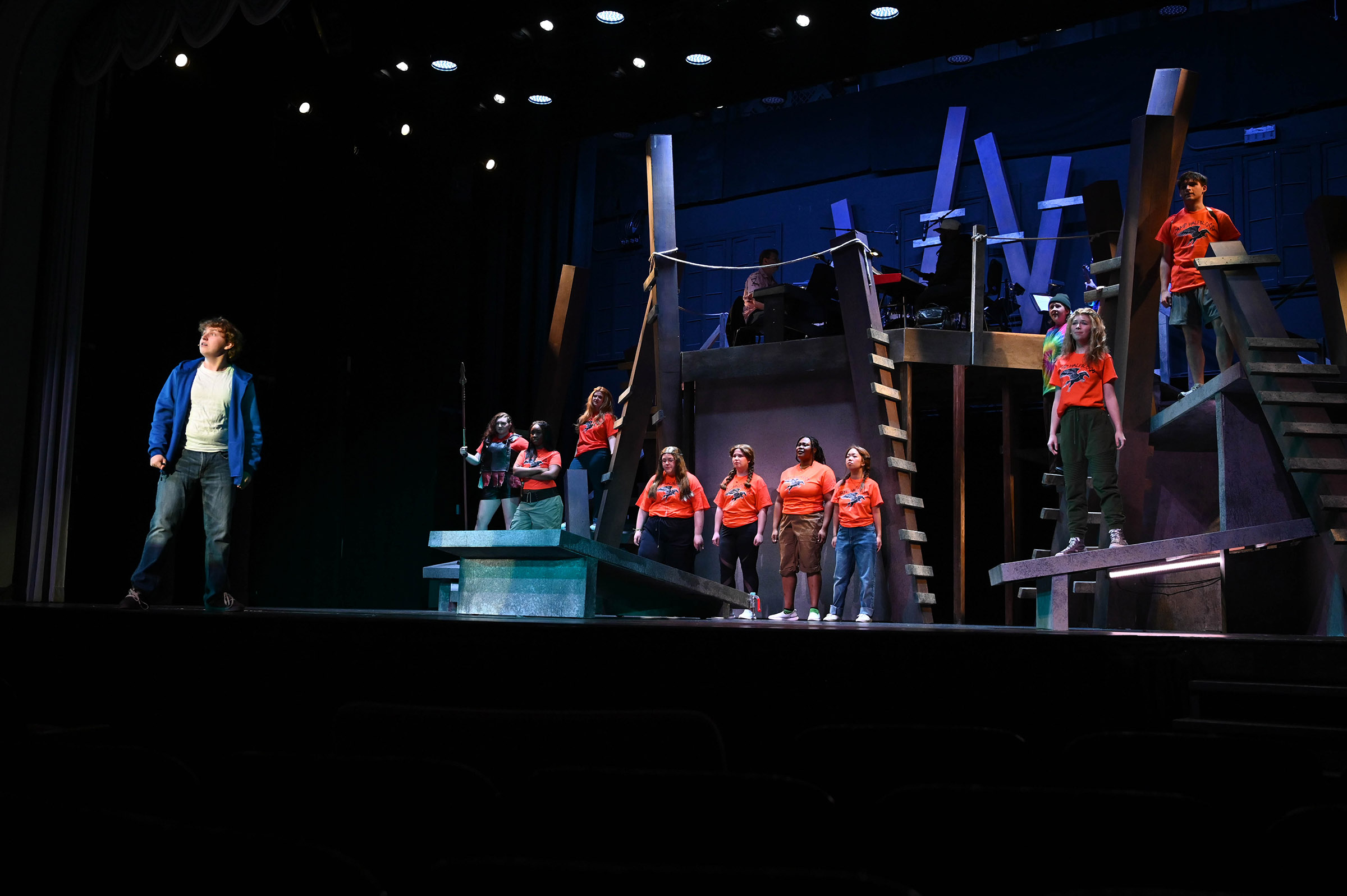 Image for First-year student lands lead role in spring musical, builds his own sets in theatre design class