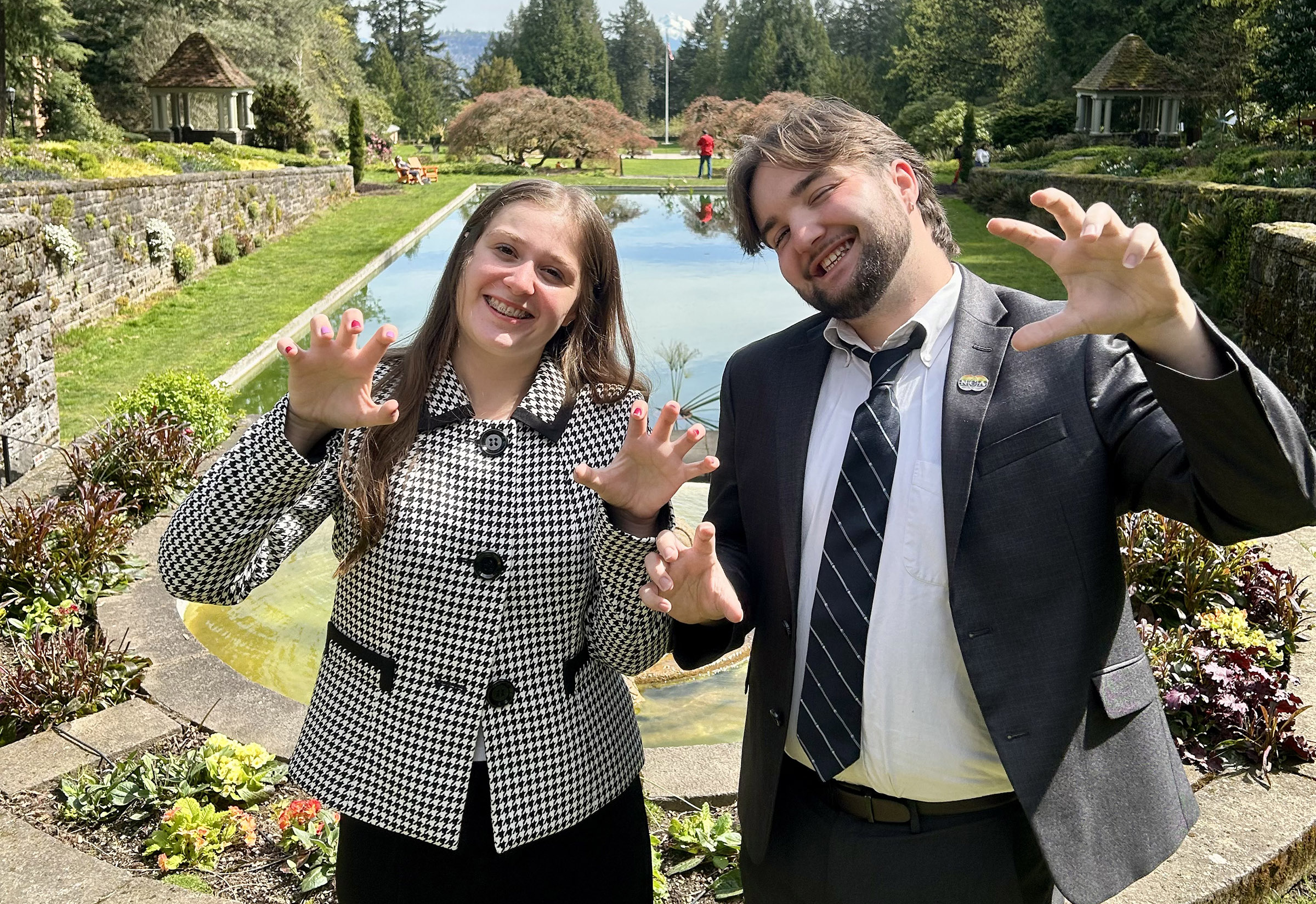 Madeline Johnson and Joshua Jones at the American Forensic Association's National Speech Tournament
