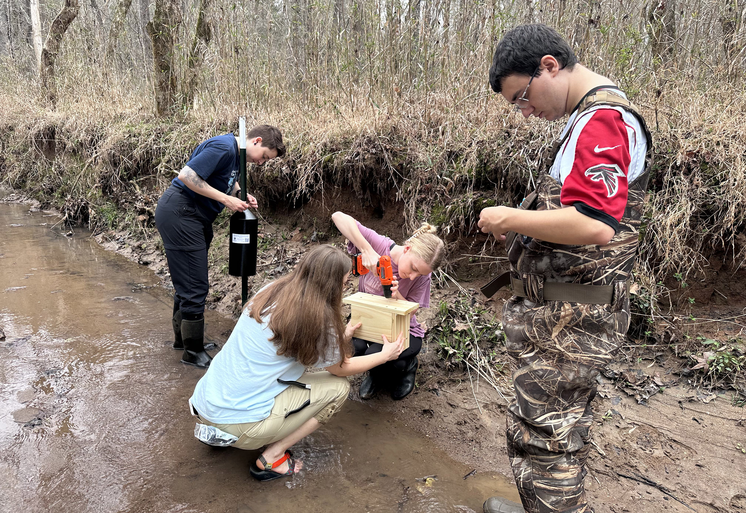 Image for GCSU ornithology students focus on conservation, drive nest box project for Georgia warblers