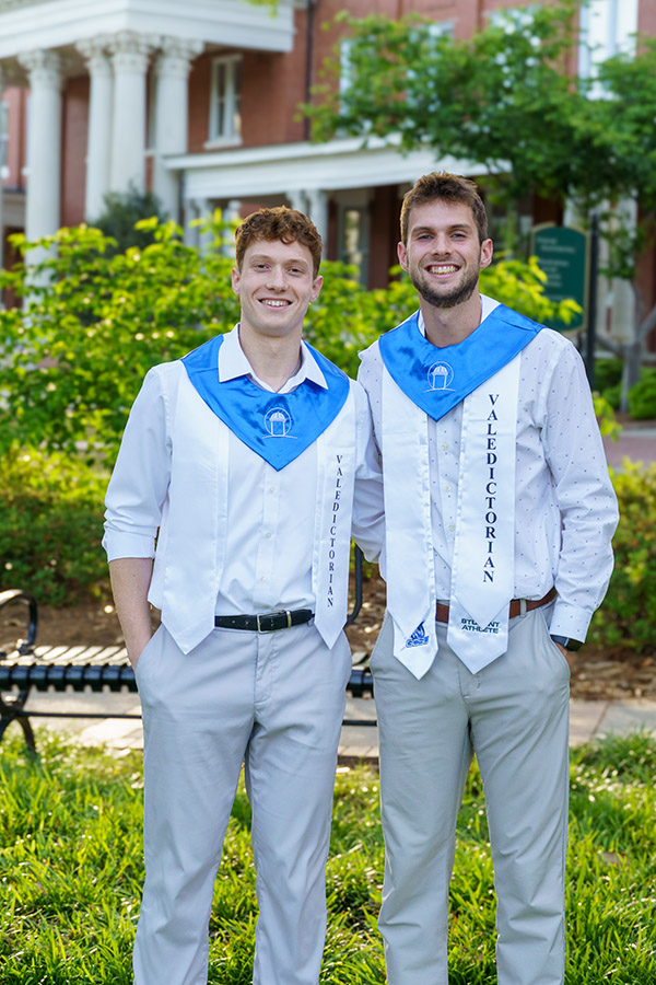 Basketball teammates and valedictorians Aidan Kudlas and Oscar Lynch