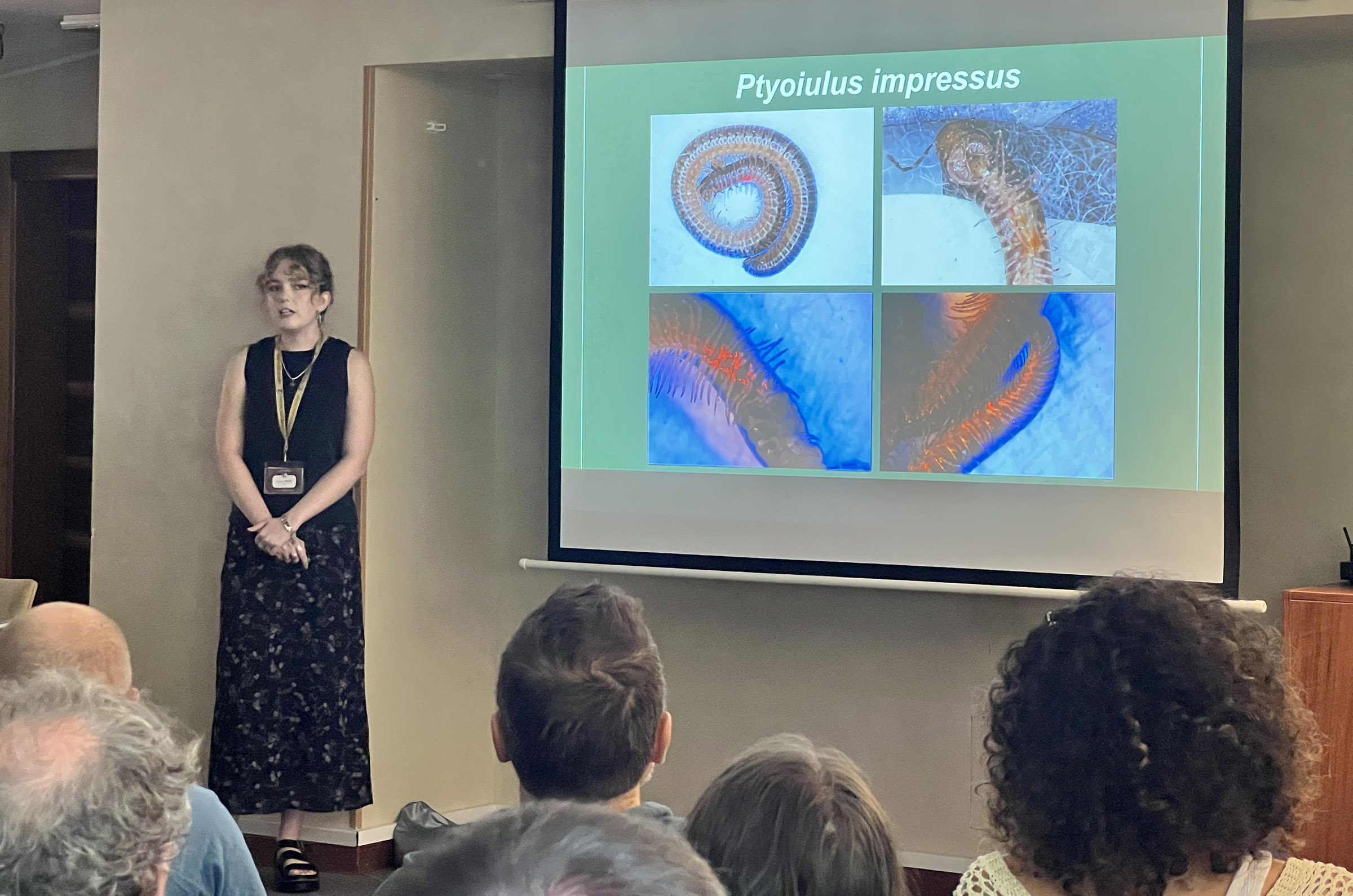Syndey Irons presents at a biology conference in Serbia