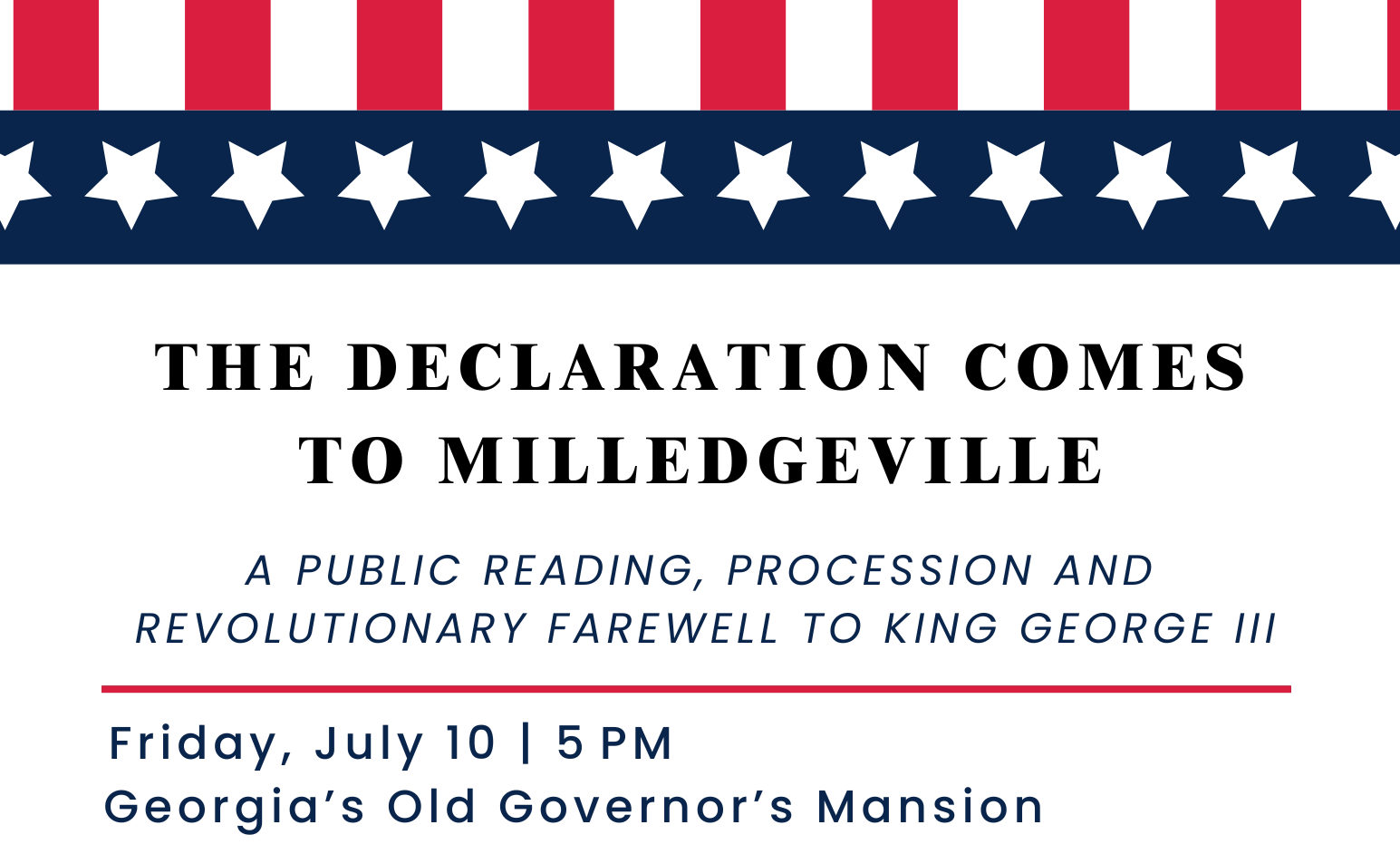 Image for The Declaration Comes to Milledgeville — July 10 at 5 p.m.