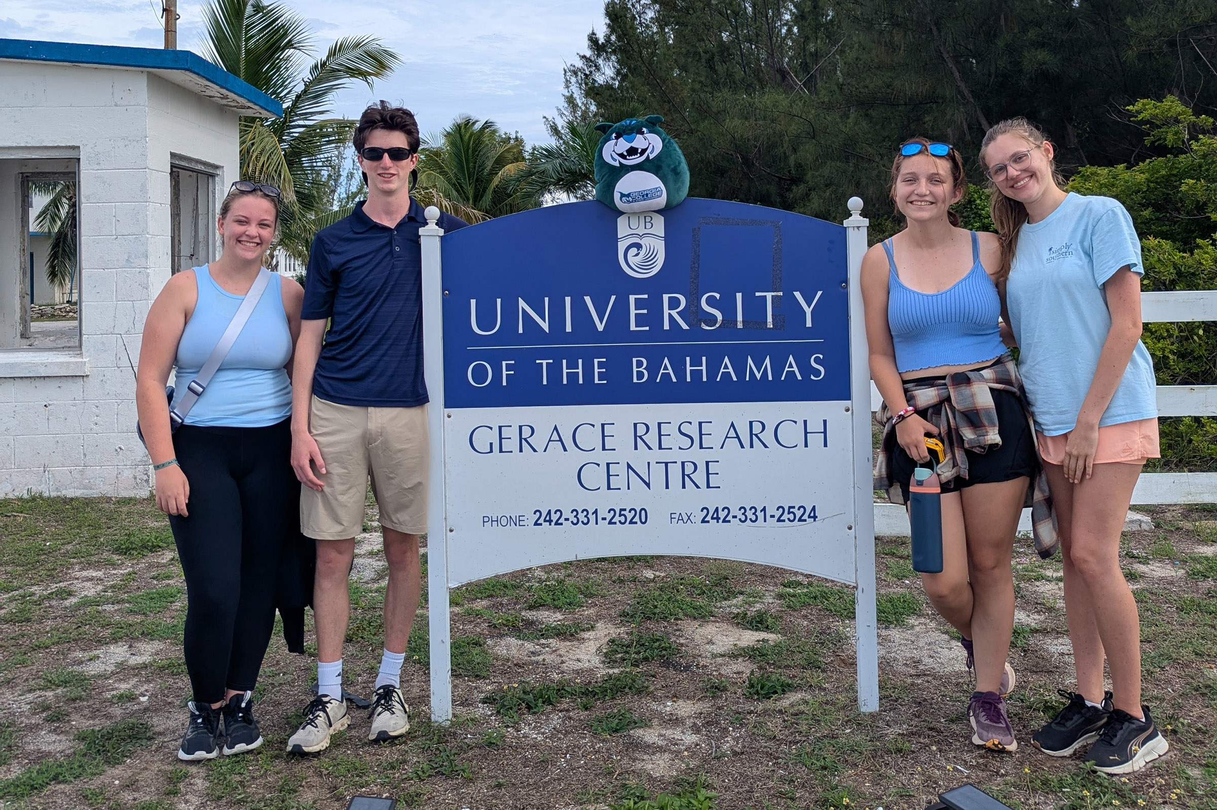 Gerace Research Centre - From left: Kersey, Eli Sitz, Lil' Thunder, Aria Christopher and Rathbun at the place they called “home” for 12 days