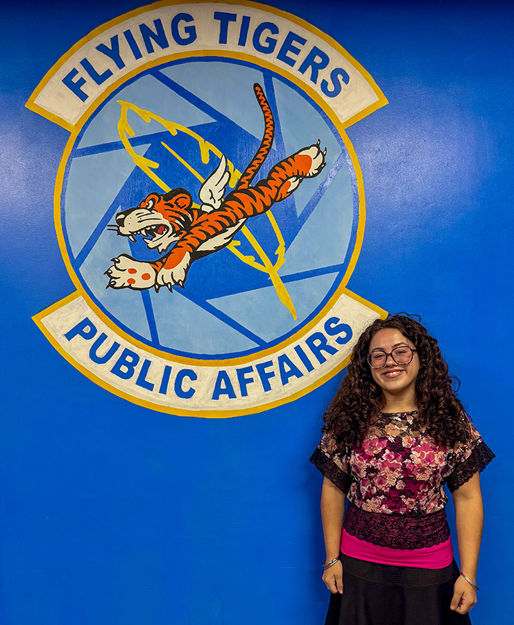 Senior Jailey Ferrer Negron is a Mass Communication major interning at Moody Air Force Base in Valdosta. (Photo: Jailey Ferrer Negron)