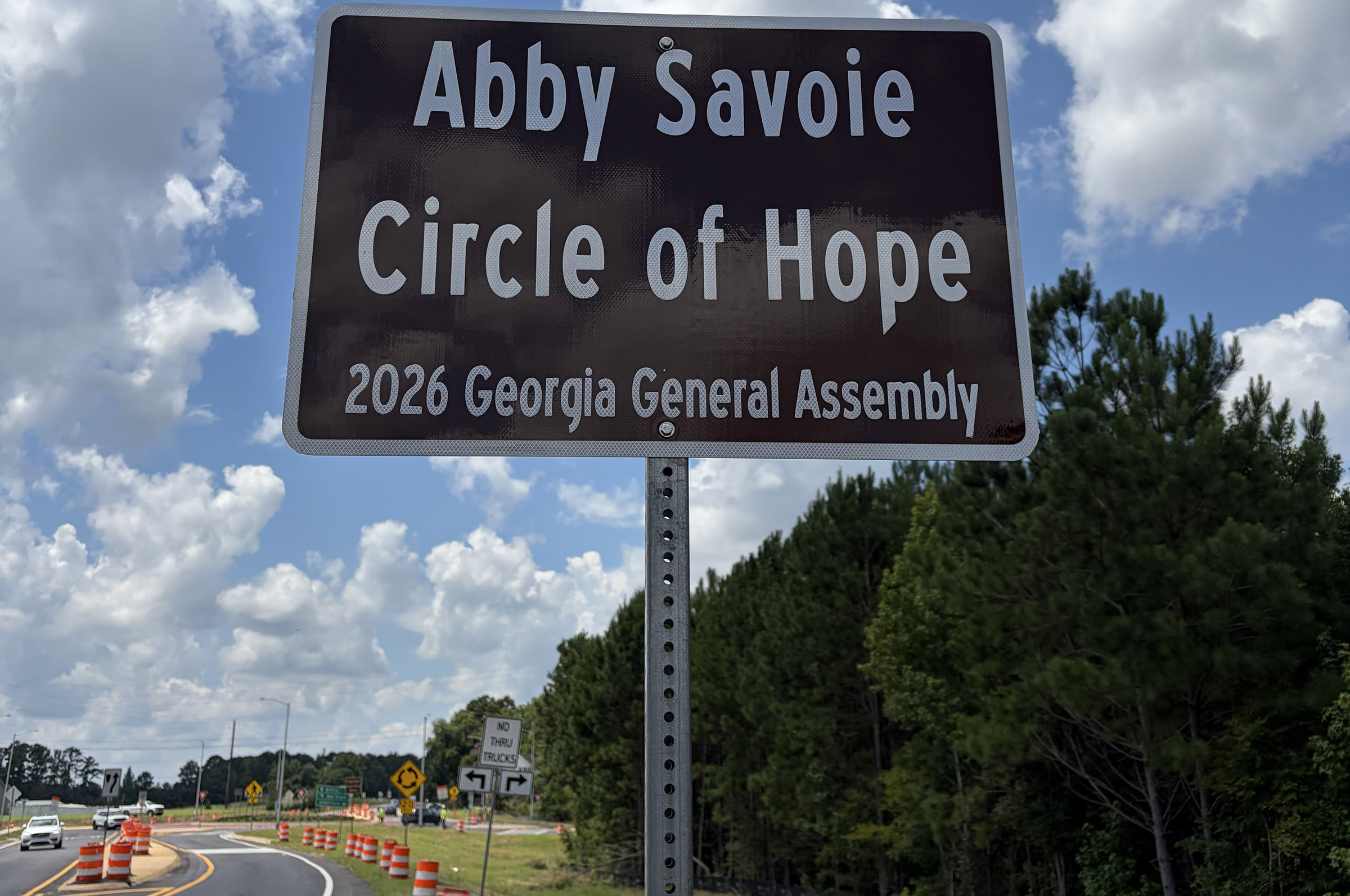 Abby Savoie Circle of Hope GDOT sign