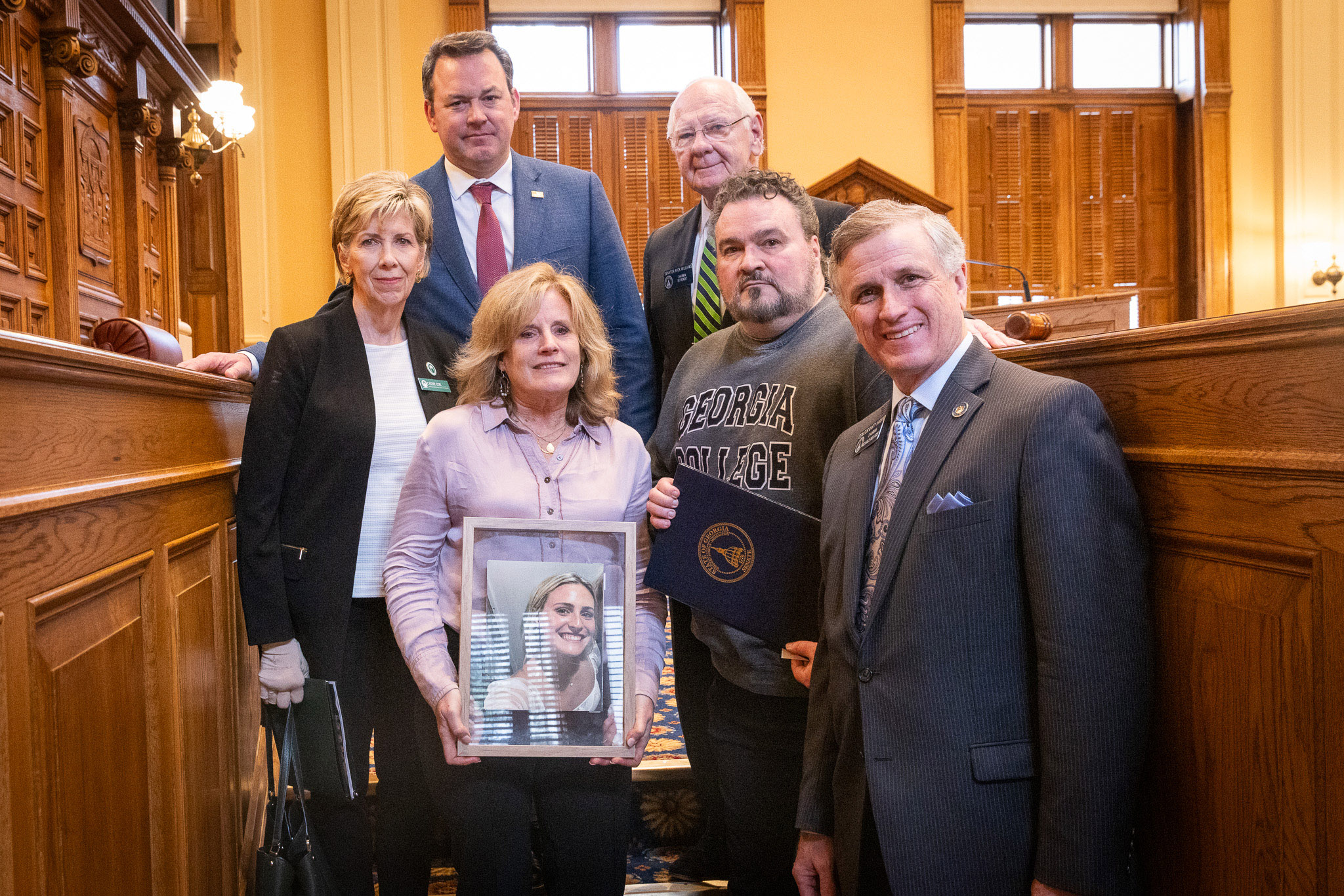 Savoie family at the Georgia State Senate