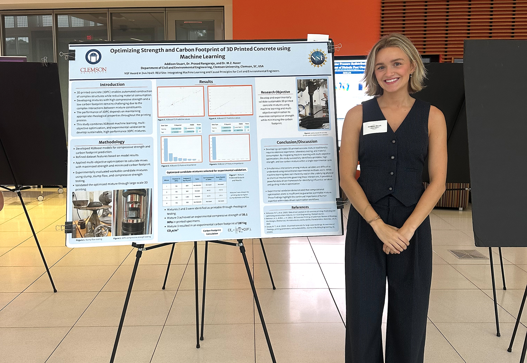 Addision Stuart presenting research