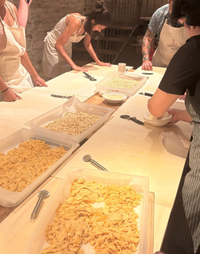 Creekmore and fellow students took a pasta making class in Montepulciano. (Photo: Maggie Creekmore)