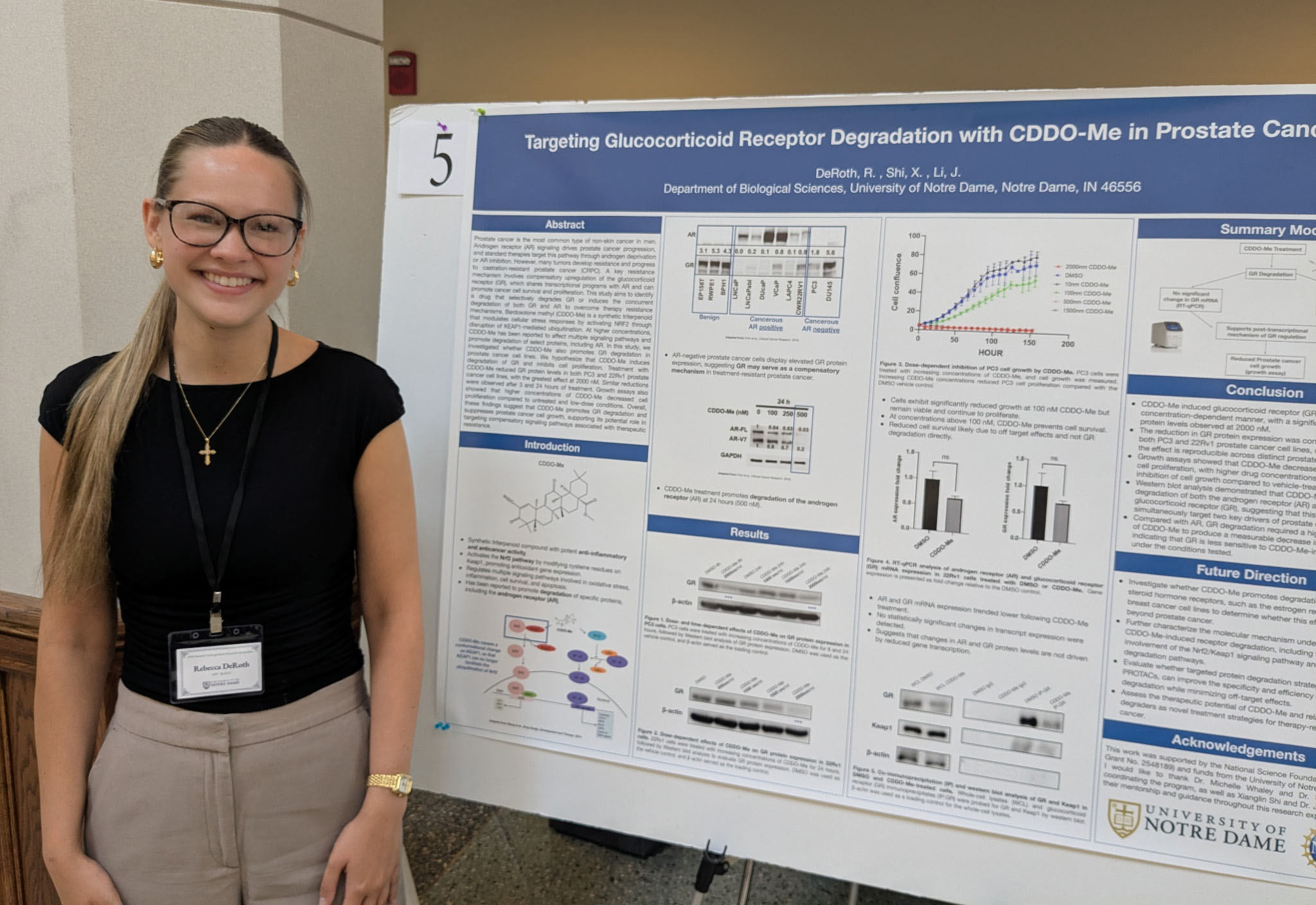 Rebecca DeRoth presenting research