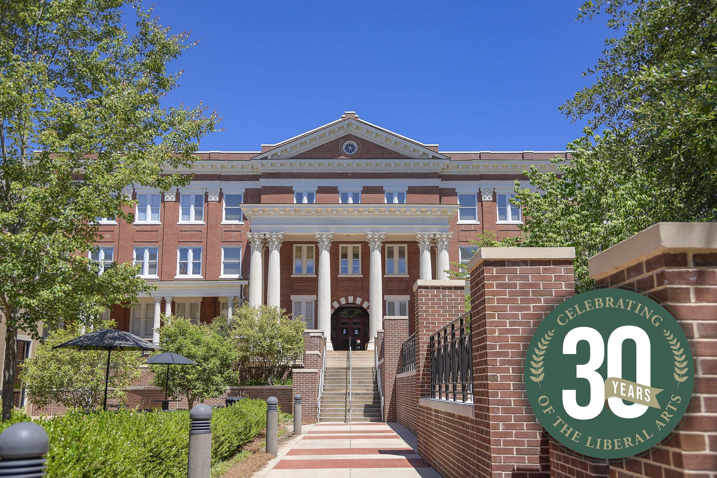 Parks Hall with 30th logo