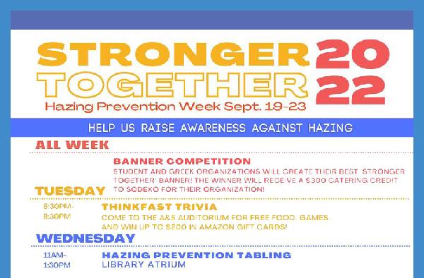 Hazing Prevention Week raises awareness and trains for prevention