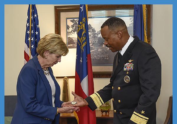 Rear Admiral&rsquo;s visit highlights university&rsquo;s long relationship with Navy