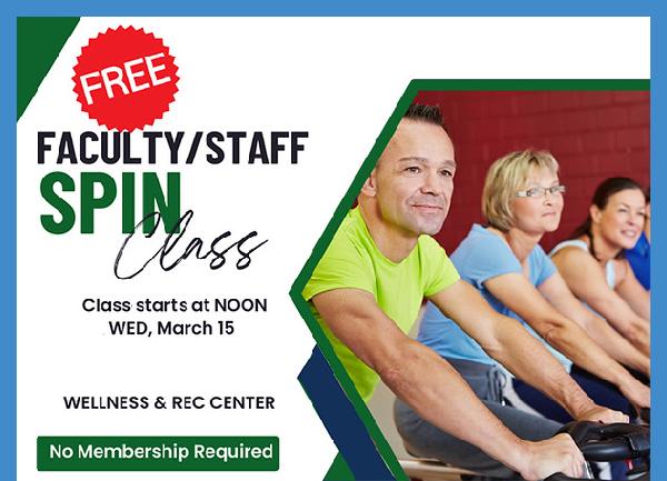 Wellness & Recreation Offers Free Spring Break Spin Class