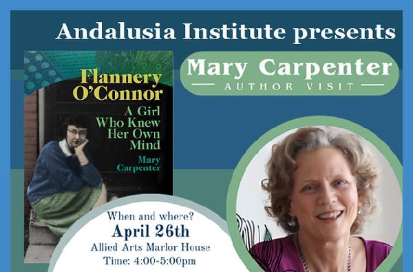 Visiting author begins residency with Flannery O'Connor book event