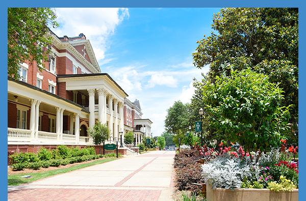 Luminous flowers and plants are abundant on Front Campus.