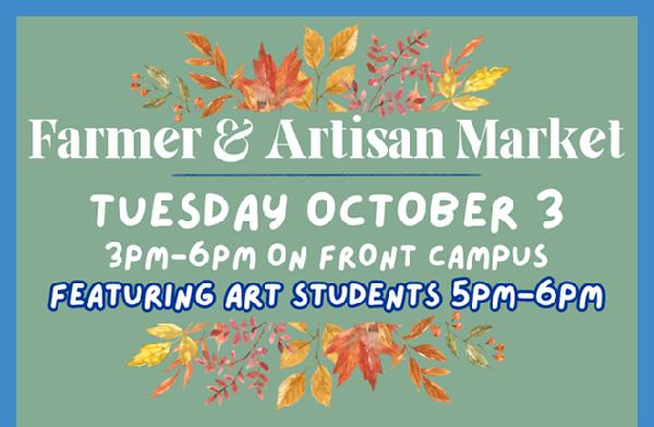 GCSU Farmer & Artisan Market coming in October